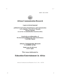 Education-Entertainment in Africa