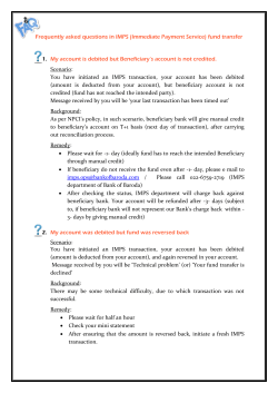 IMPS RECON FAQs - Bank of Baroda