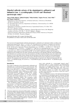 Dimethyl sulfoxide solvates of the aluminium(III), gallium(III) and