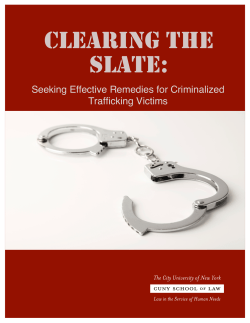 Clearing the Slate - CUNY School of Law
