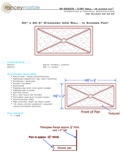 30&rdquo; x 60.5&rdquo; Standard ADA Roll - In Shower Pan