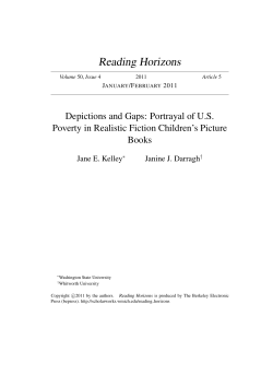Depictions and Gaps: Portrayal of U.S. Poverty in Realistic Fiction