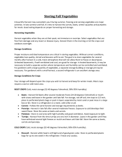 Storing Fall Vegetables