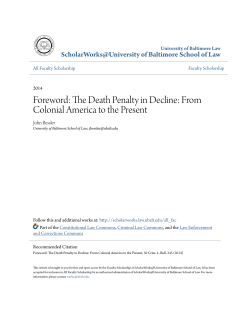 Foreword: The Death Penalty in Decline: From