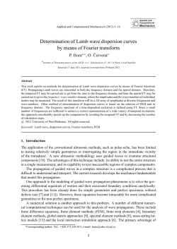Determination of Lamb wave dispersion curves by means of Fourier
