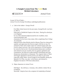 A Sample Lesson from The Gold Book British Literature Animal Farm