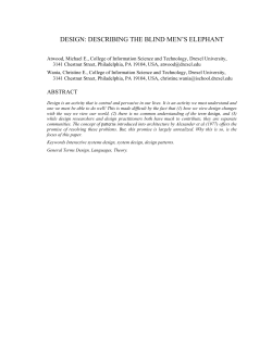 design: describing the blind men`s elephant