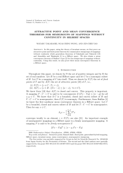 ATTRACTIVE POINT AND MEAN CONVERGENCE