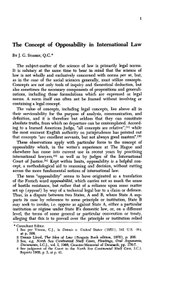 The Concept of Opposability in International Law