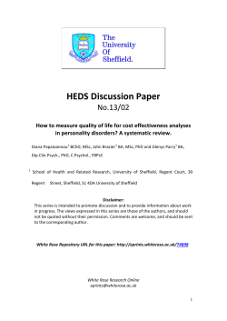 How to measure quality of life for cost