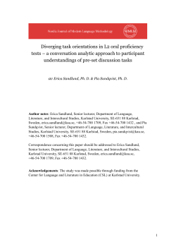 Diverging task orientations in L2 oral proficiency tests