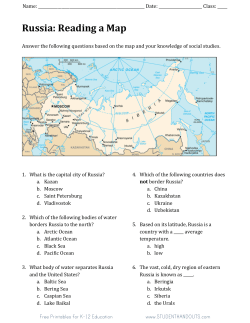 Russia: Reading a Map