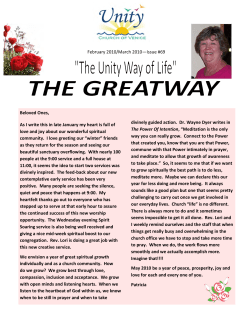 February 2010/March 2010&mdash;Issue #69 Beloved Ones, As I write this