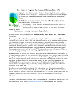 Boys Home of Virginia: An Episcopal Ministry Since 1906