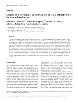 PAPER Origins of a stereotype: categorization of