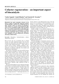 Cofactor regeneration &ndash; an important aspect of