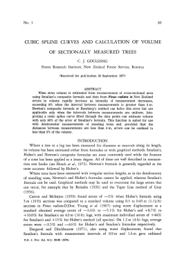 cubic spline curves and calculation of volume of