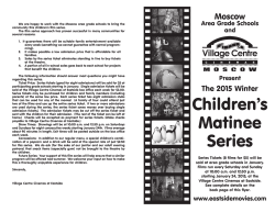 Children`s Matinee Series - Village Centre Cinemas at Eastside