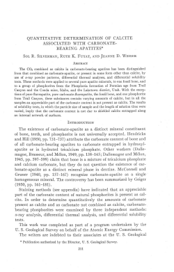QUANTITATIVE DETERMINATION OF CALCITE ASSOCIATED