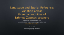 Landscape and Spatial Reference