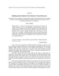 Building School Solutions From Students` Natural Resources
