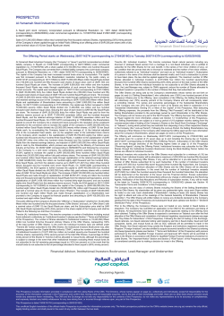 2016/04/21Al-Yamamah Steel Industries Company Prospectus