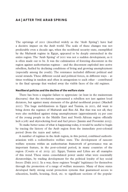 A4 | AFTER THE ARAB SPRING
