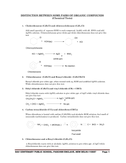 DISTINCTION BETWEEN SOME PAIRS OF ORGANIC COMPOUNDS