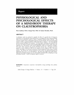physiological and psychological effects of a mind/body therapy on