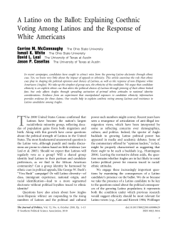 A Latino on the Ballot: Explaining Coethnic Voting Among Latinos