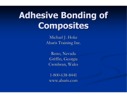 Adhesive Bonding of Composites