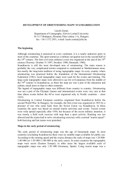 development of orienteering maps` standardization