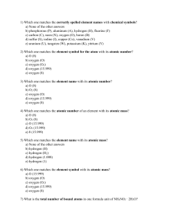 Practice exam - Dr.Love`s Chem. Class