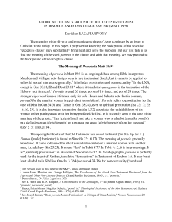 a look at the background of the exceptive clause