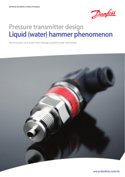 Liquid (water) hammer phenomenon