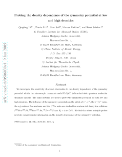 Probing the density dependence of the symmetry potential at low