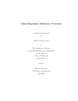 Time-Dependent Solutions of Gravity