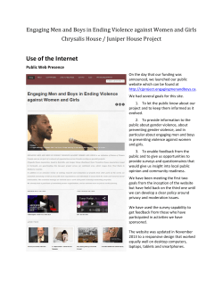 Use of the Internet - Engaging Men and Boys in Ending Violence