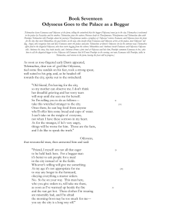 Book Seventeen Odysseus Goes to the Palace as a Beggar