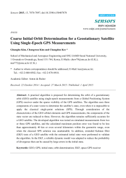 Coarse Initial Orbit Determination for a Geostationary Satellite Using