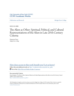 The Alien as Other - CUNY Academic Works