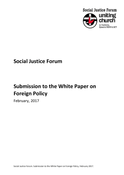 Uniting Church Social Justice Forum