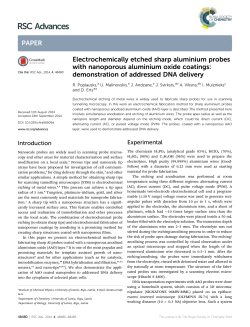 Electrochemically etched sharp aluminium probes with nanoporous