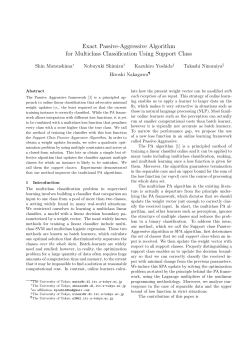 Exact Passive-Aggressive Algorithm for Multiclass Classification