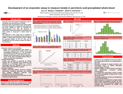 Development of an enzymatic assay to measure lactate in perchloric