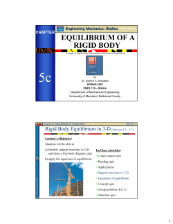 equilibrium of a rigid body