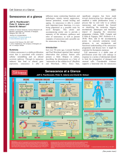 Senescence at a glance - Journal of Cell Science