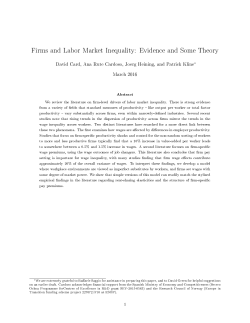 Firms and Labor Market Inequality: Evidence and Some Theory