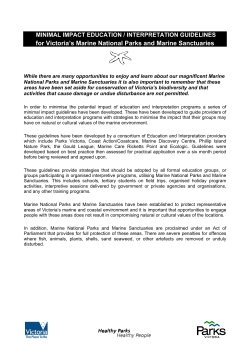 Parks Victoria Marine minimum impact information (PDF