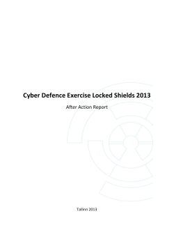 Cyber Defence Exercise Locked Shields 2013